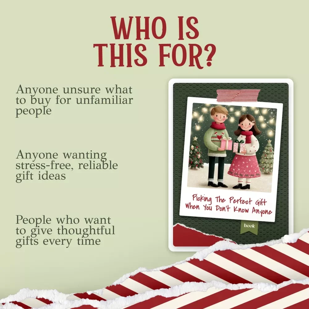 Picking the Perfect Gift When You Don’t Know Anyone | Secret Santa Helper Ebook | What to Get for Secret Santa When You Don't Know the Person | Gifting Guide for Tricky Recipients