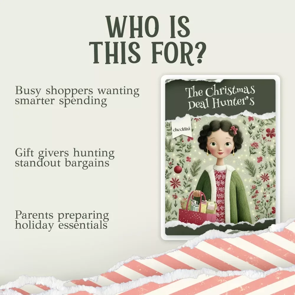 The Christmas Deal Hunter’s Checklist – Holiday Savings Planner, Budget & Gift Guide | Printable Digital Checklist for Smart Shoppers | how to find deals before christmas | Pre-Christmas Deal Strategy