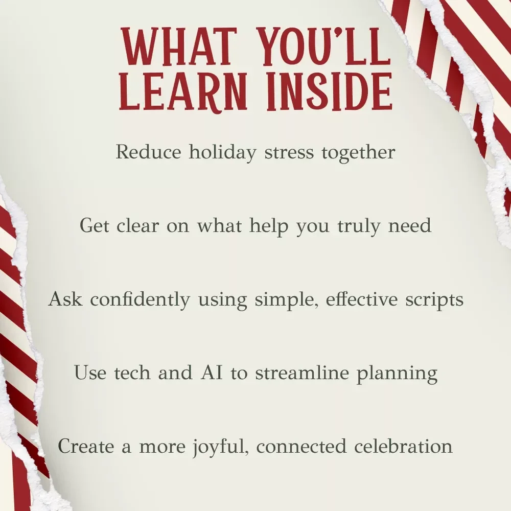 How to Ask for Help with Christmas Preparations Ebook | Holiday Stress-Free Guide | Printable Digital Download | how to ask for help with christmas preparations