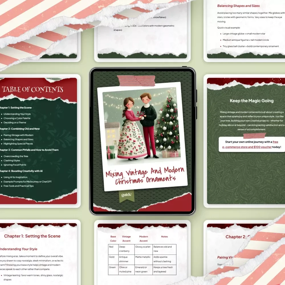 Mixing Vintage and Modern Christmas Ornaments | Festive Decorating Guide for Effortless Holiday Style | How to Mix Vintage and Modern Christmas Ornaments