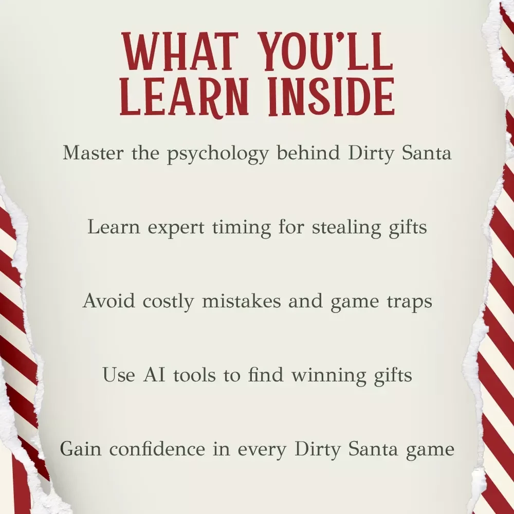Outsmarting Everyone at Dirty Santa: The Ultimate Guide to Winning the Gift Exchange - Digital Download eBook