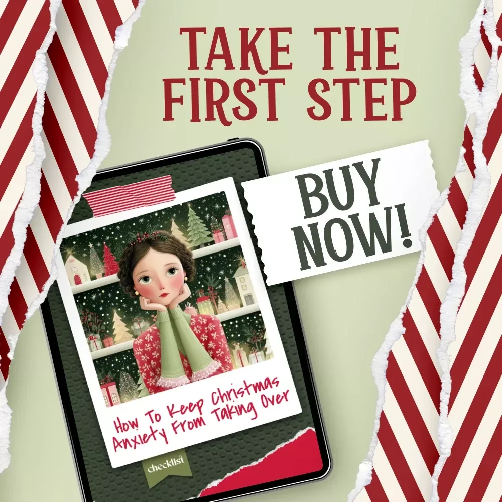 How to Keep Christmas Anxiety From Taking Over Checklist | Digital Download for Holiday Stress Relief | why does christmas cause anxiety Guide