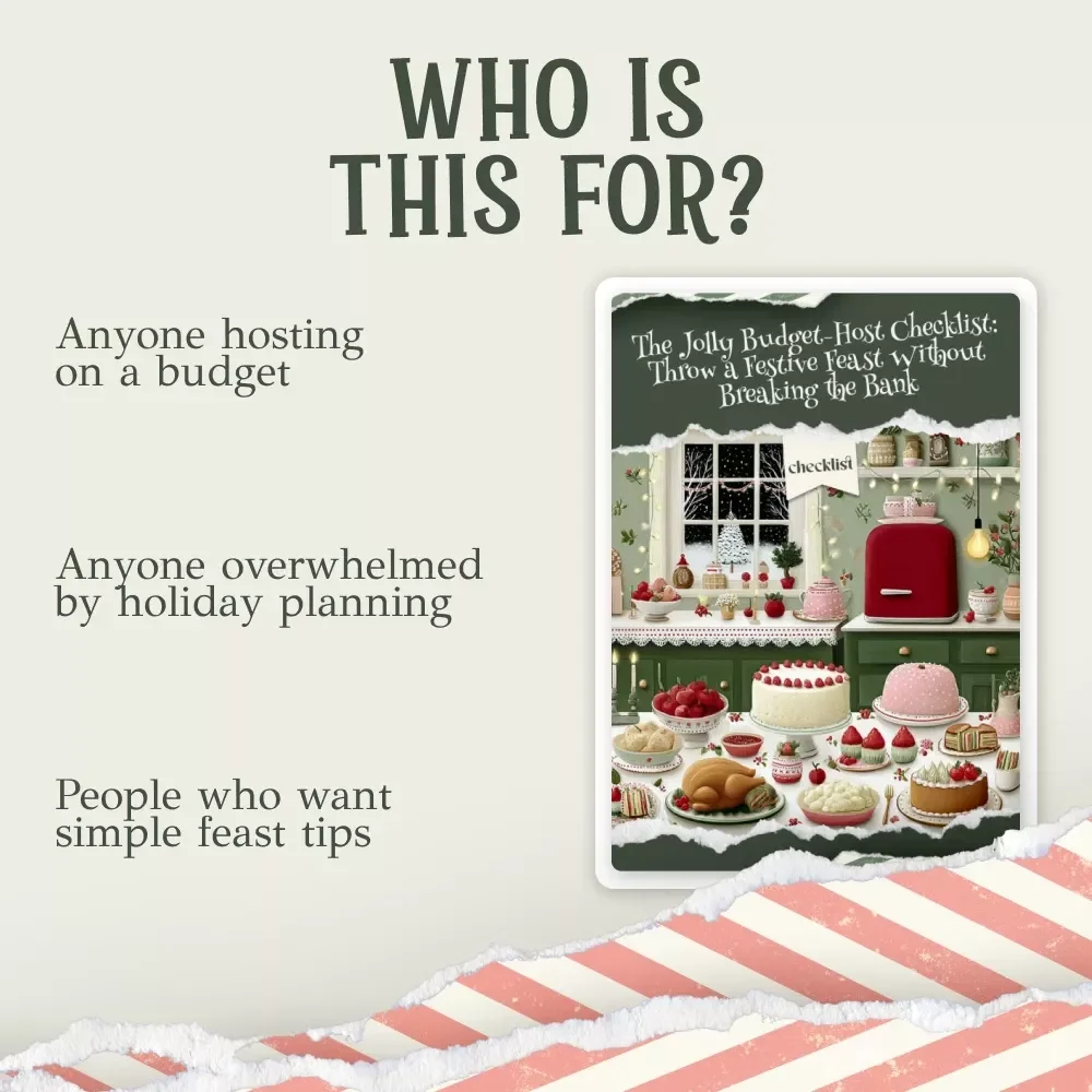 Throw a Festive Feast Without Breaking the Bank | Holiday Budget Hosting Checklist | How to Host a Holiday Meal on a Budget | Christmas Dinner Planning Printable