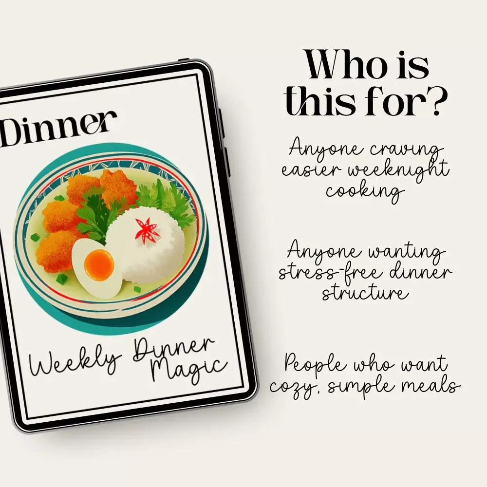 Weekly Dinner Magic | Cozy Weekly Dinner Plan eBook | Meal Planning Guide for Stress-Free Evenings | Digital Download