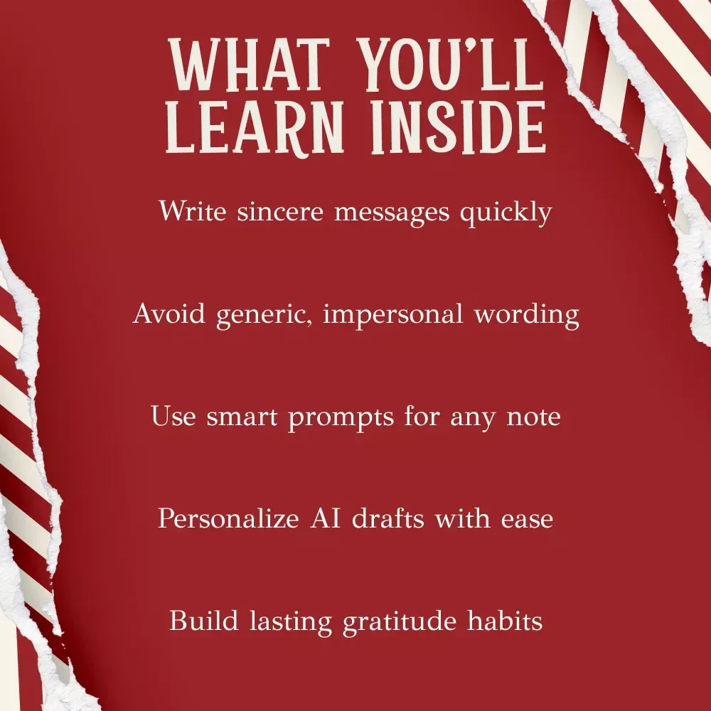 Writing Heartfelt Christmas Thank You Notes with AI | Holiday Gratitude Guide | How to Use AI to Write Christmas Thank You Notes | Festive Digital Download