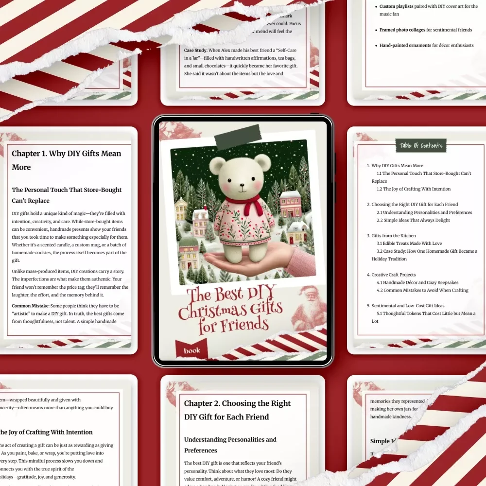 The Best DIY Christmas Gifts for Friends | Digital Download Guide, DIY Holiday Gift Ideas eBook, Handmade Christmas Checklist
