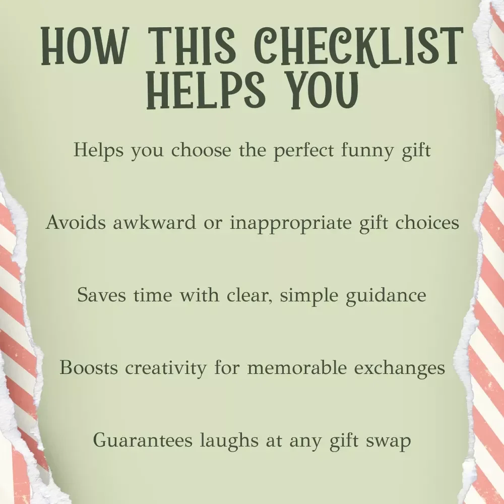 Hilariously Clever White Elephant Gift Checklist – Digital Download, Funny Gag Gift Guide, White Elephant Party Ideas, Printable Checklist for Holiday Gift Exchanges