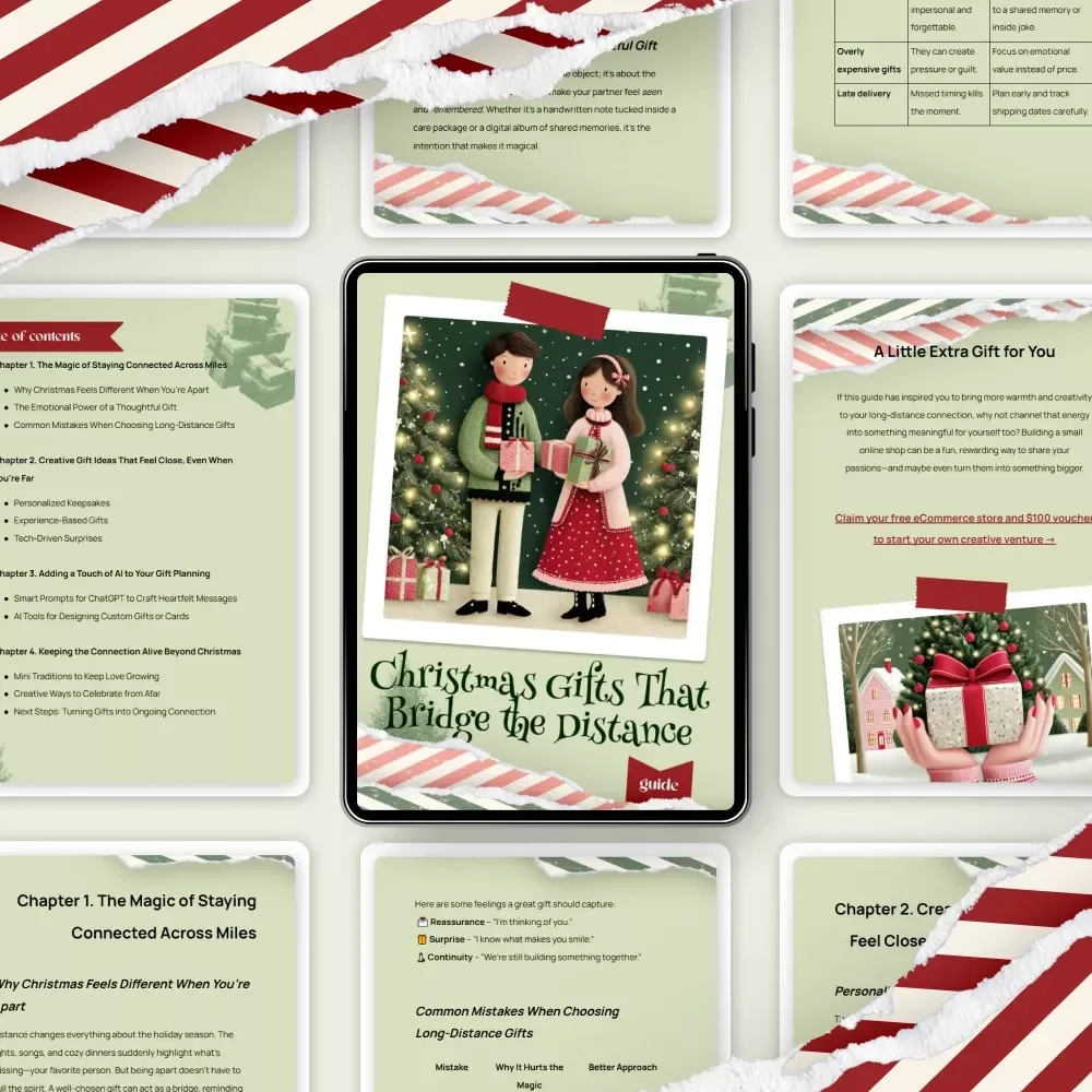Christmas Gifts That Bridge the Distance | Digital Guide for Meaningful Holiday Connection | Perfect gifts for long distance relationships christmas