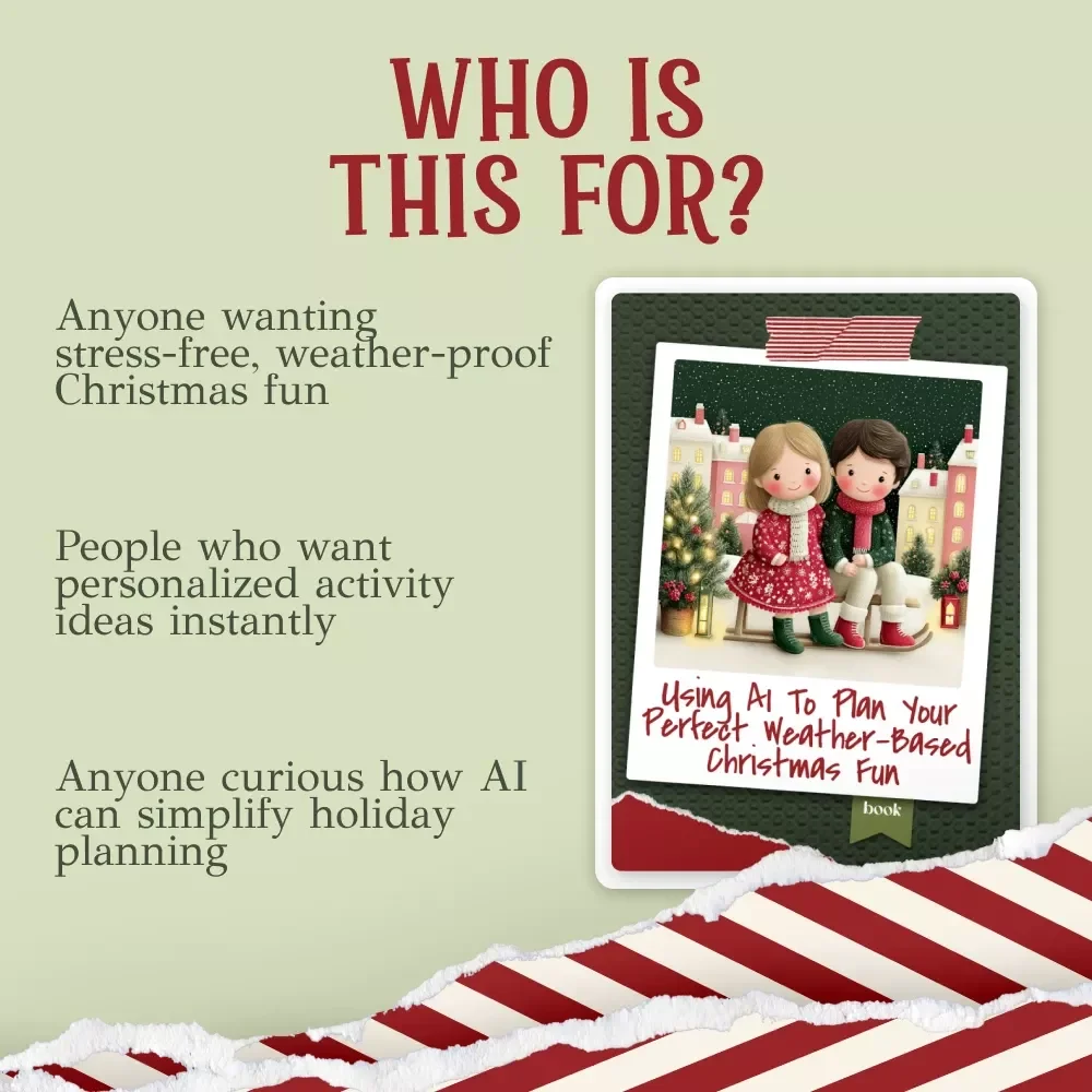Using AI to Plan Your Perfect Weather-Based Christmas Fun | eBook Guide for Smart Holiday Planning | how to use ai to suggest christmas activities based on your weather | Digital Download