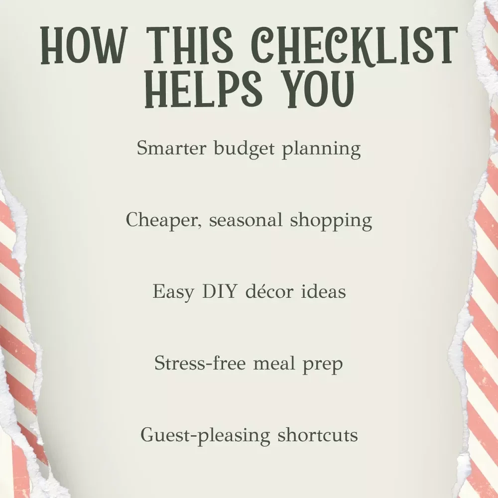 Throw a Festive Feast Without Breaking the Bank | Holiday Budget Hosting Checklist | How to Host a Holiday Meal on a Budget | Christmas Dinner Planning Printable