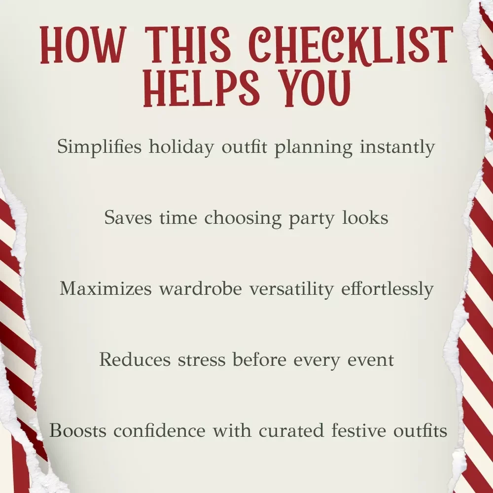 Your Christmas Capsule Wardrobe Checklist for Parties – Holiday Outfit Planner, Festive Closet Guide, Digital Download, Christmas Party Style Checklist