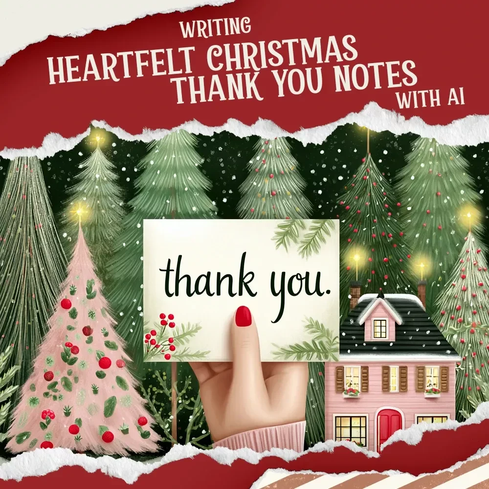 Writing Heartfelt Christmas Thank You Notes with AI | Holiday Gratitude Guide | How to Use AI to Write Christmas Thank You Notes | Festive Digital Download