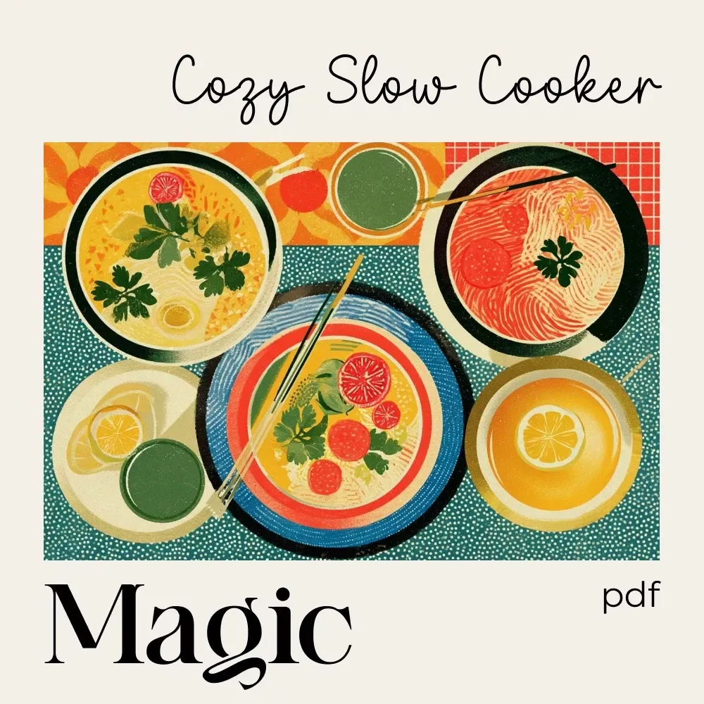 Cozy Slow Cooker Magic | Cozy Slow-Cooker Meals eBook | Comfort Food Recipes | Digital Download Guide for Easy Set-It-and-Forget-It Cooking