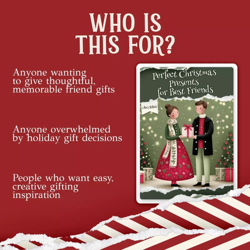 Perfect Christmas Presents for Best Friends Checklist | Ultimate Gift-Planning Guide | Printable Digital Download for Thoughtful christmas presents for best friends
