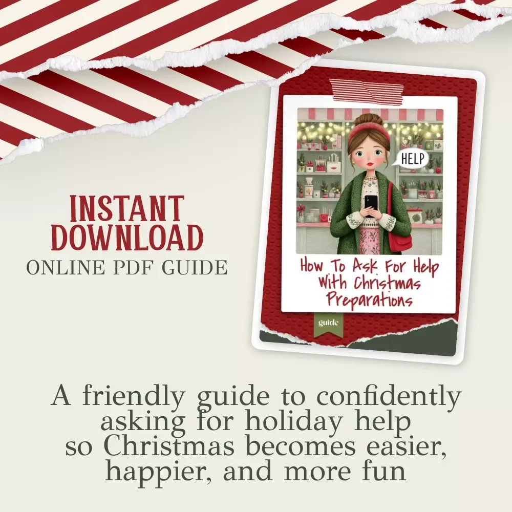 How to Ask for Help with Christmas Preparations Ebook | Holiday Stress-Free Guide | Printable Digital Download | how to ask for help with christmas preparations