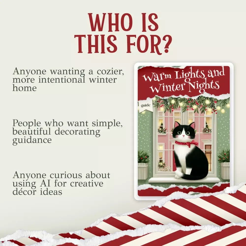Warm Lights and Winter Nights | Cozy Holiday Decor Guide | Winter Aesthetic eBook for Home Styling, Ambient Lighting, Seasonal Decorating Tips