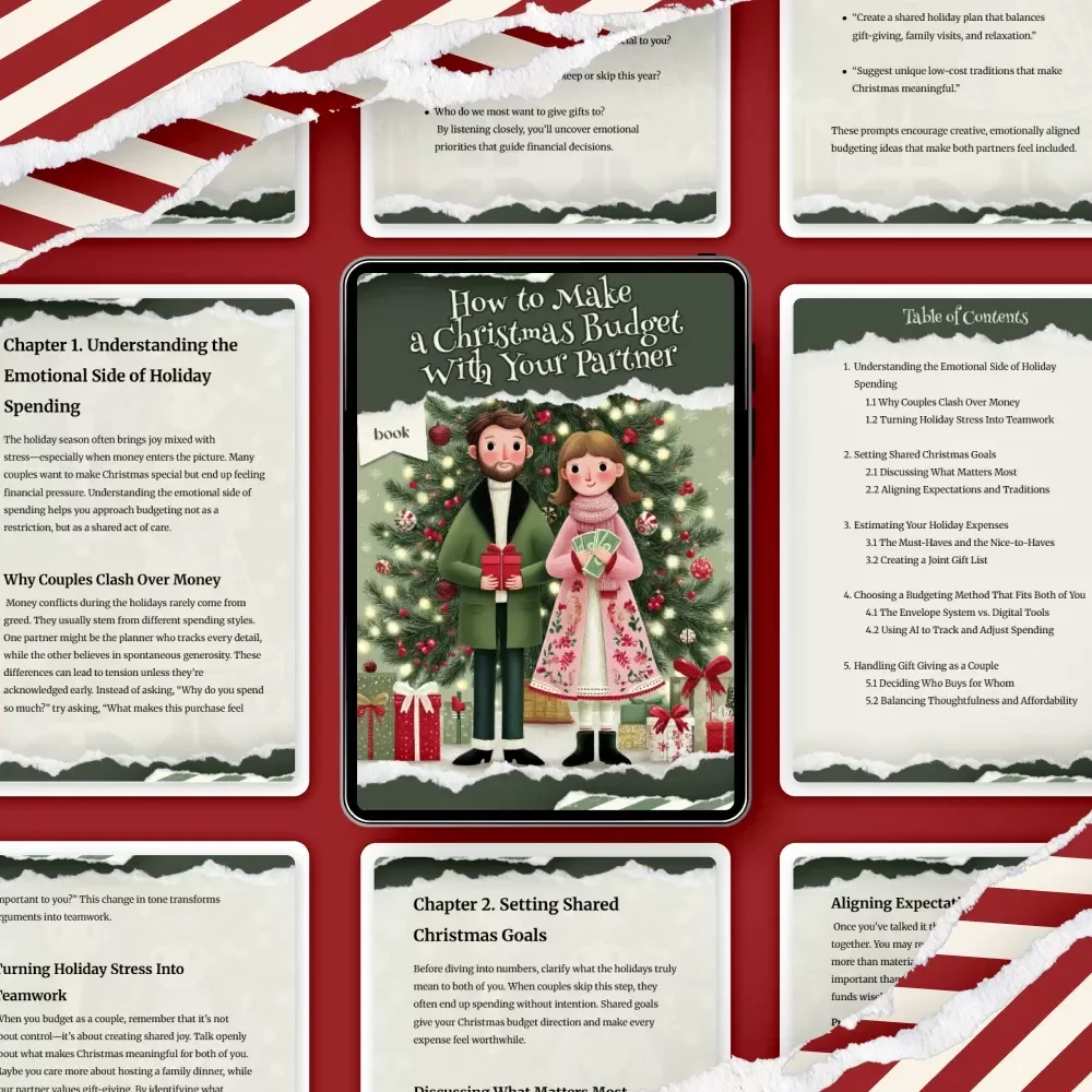 How to Make a Christmas Budget With Your Partner – Holiday Budgeting Guide for Couples, Money Planning eBook, Christmas Spending Checklist