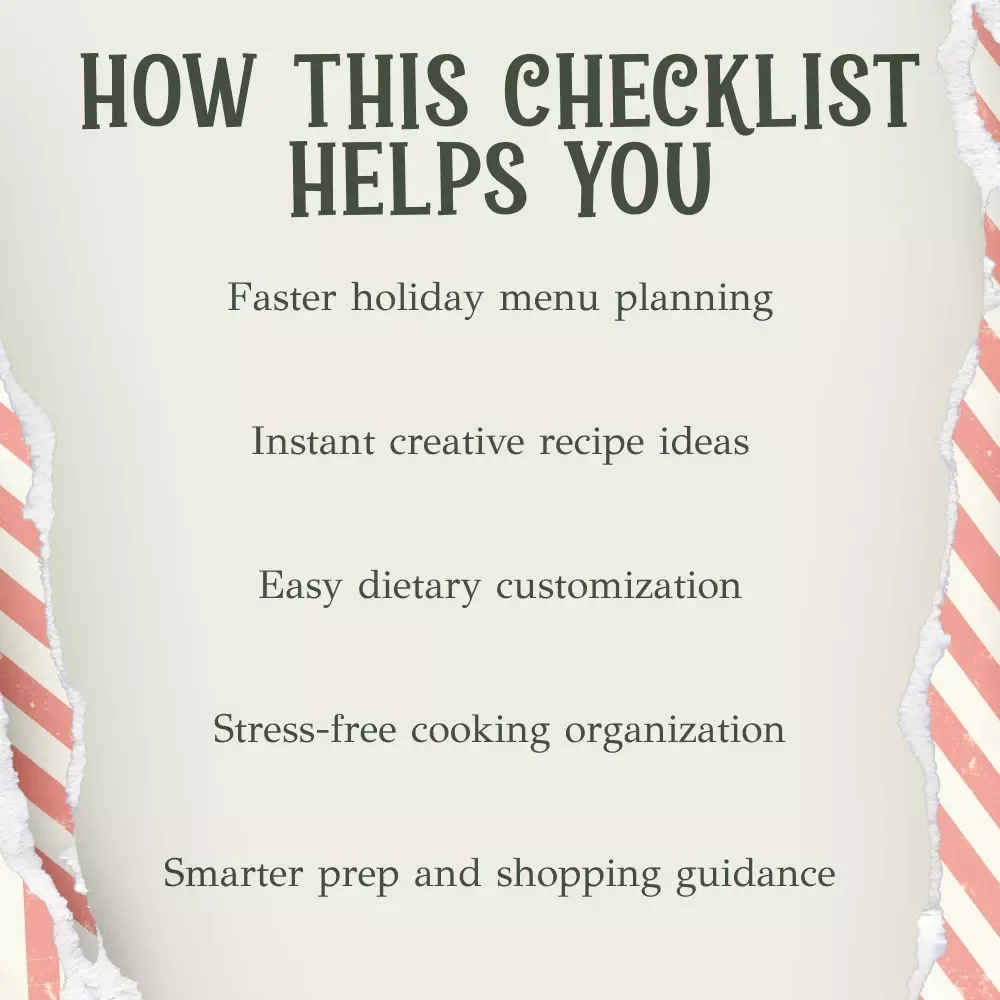AI-Powered Christmas Recipe Ideas | Festive Holiday Cooking Checklist | Instant Digital Download | how to make ai christmas recipe ideas | Creative Menu Planning Guide for Easy Appetizers, Mains & Desserts