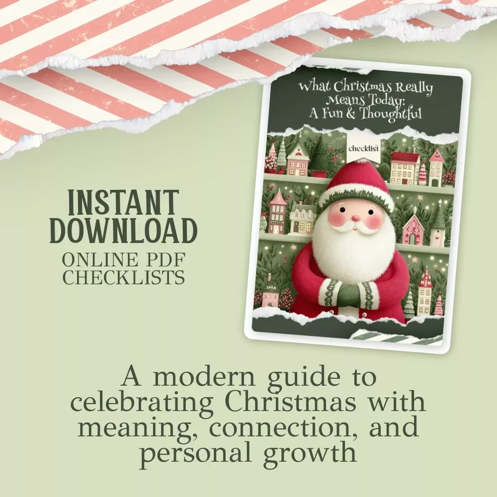What Christmas Really Means Today | Modern Meaning of the Holidays Checklist | Digital Download | what does christmas mean today
