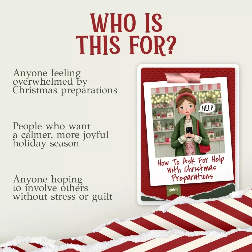 How to Ask for Help with Christmas Preparations Ebook | Holiday Stress-Free Guide | Printable Digital Download | how to ask for help with christmas preparations