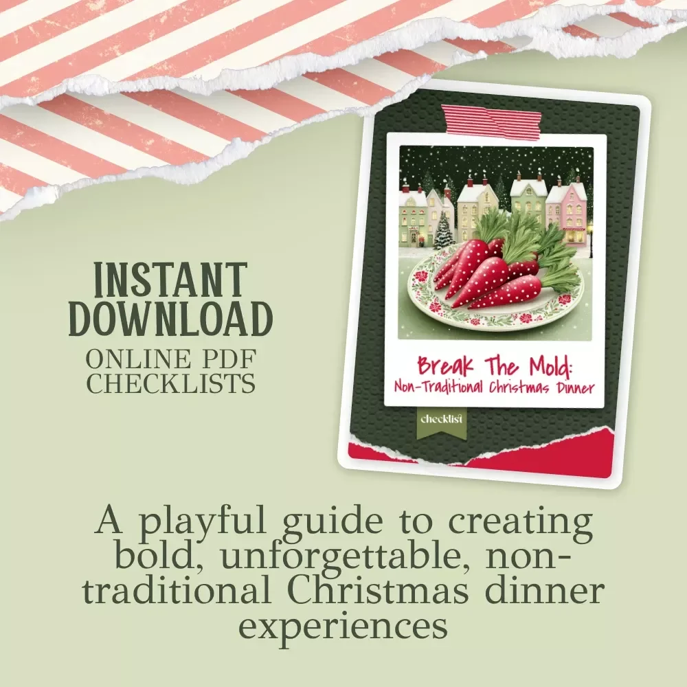 Break the Mold: Non-Traditional Christmas Dinner Checklist | Unique Holiday Menu Planner | Festive Meal Ideas Guide | Digital Download for non traditional christmas dinner ideas