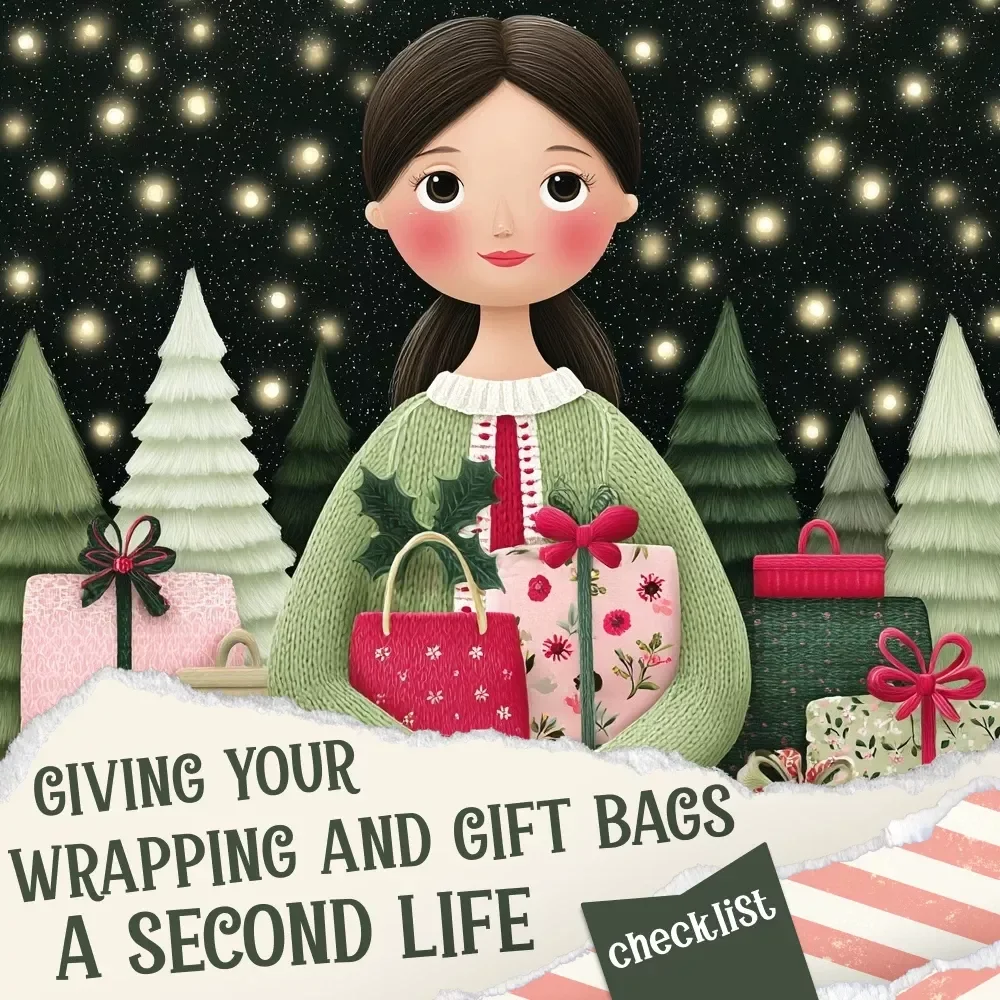 Giving Your Wrapping and Gift Bags a Second Life – Sustainable Reuse Checklist | Eco-Friendly Holiday Guide | how to repurpose christmas wrapping and gift bags sustainably
