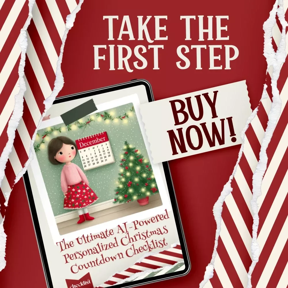 The AI-Powered Personalized Christmas Countdown Checklist | Festive Digital Download | Holiday Planner | how to use ai to create a personalized christmas countdown calendar | DIY Advent Calendar Guide