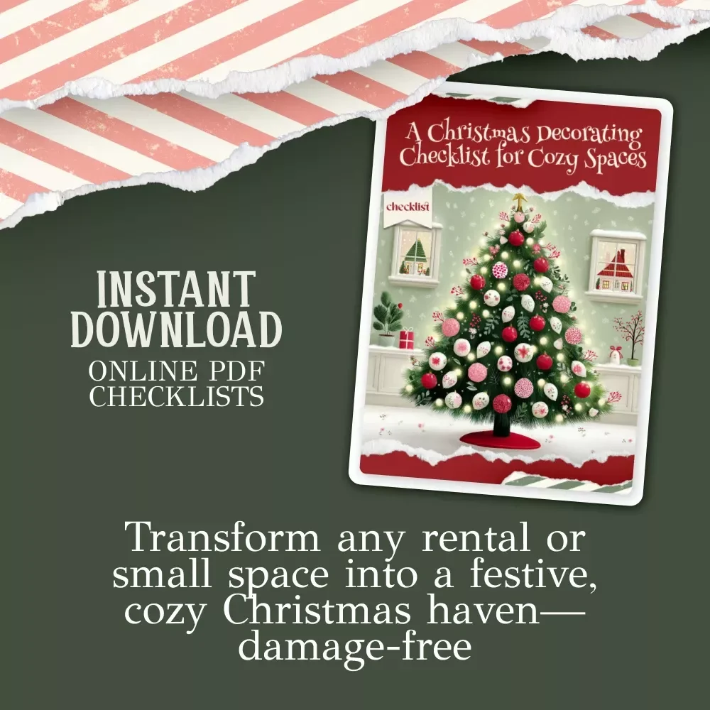 A Christmas Decorating Checklist for Cozy Spaces | Holiday Rental Décor Guide | Printable Christmas Checklist for Small & Cozy Homes