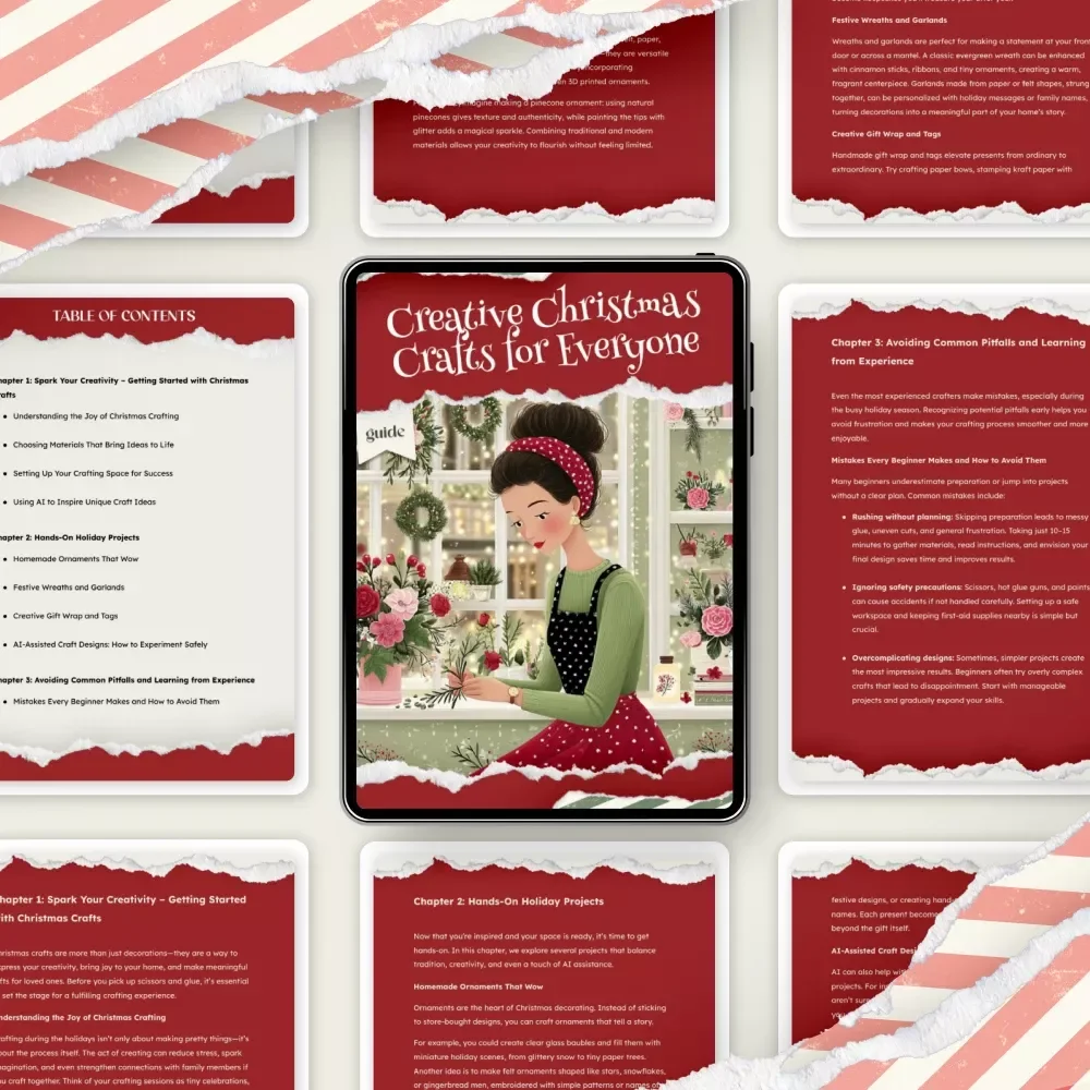 Creative Christmas Crafts for Everyone – Holiday Crafting Guide, DIY Projects, christmas crafts ideas Inspiration for Beginners & Families