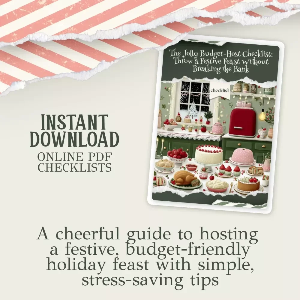 Throw a Festive Feast Without Breaking the Bank | Holiday Budget Hosting Checklist | How to Host a Holiday Meal on a Budget | Christmas Dinner Planning Printable