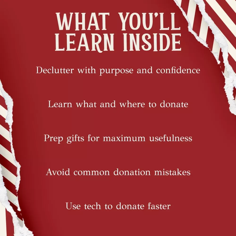 Donating Unwanted Gifts | how to donate unwanted gifts | Printable Digital Guide for Decluttering, Giving Back & Sustainable Living