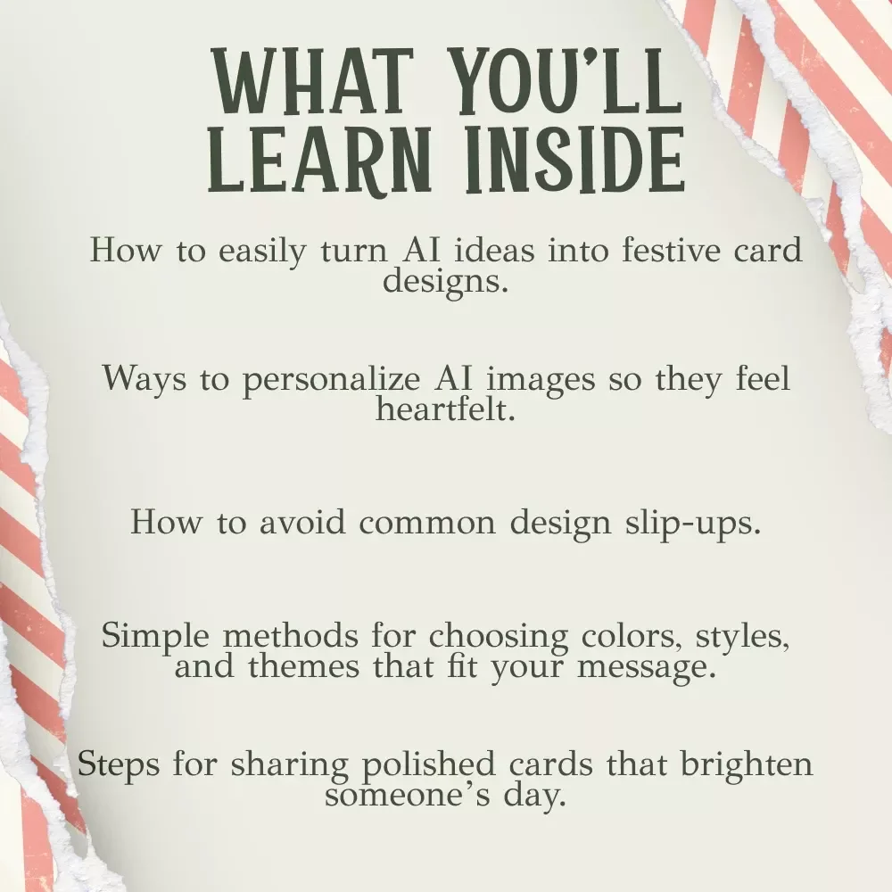 Designing Unique Christmas Cards for Friends | AI Holiday Card Guide | how to use ai to design a unique christmas card for friends | Digital Download for Creative Christmas Card Design