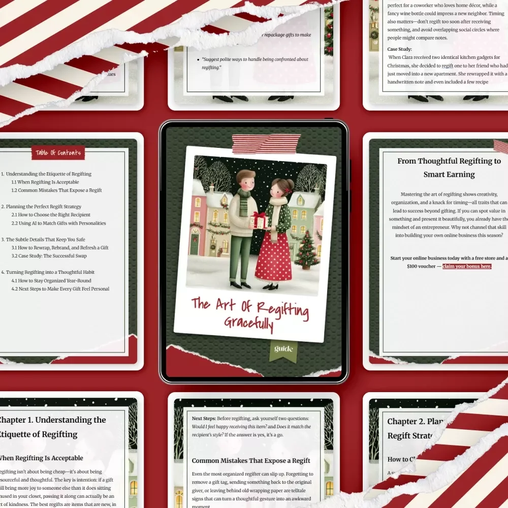 The Art of Regifting Gracefully | Digital Guide for Smart Givers | Learn the best way to regift without getting caught with Etiquette Tips, Strategies & Organization Tools