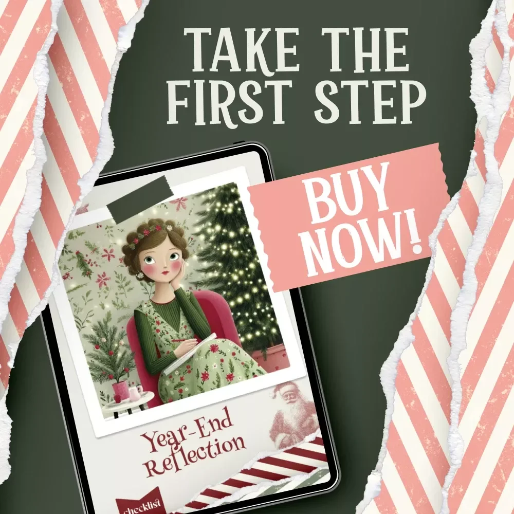 Year-End Reflection Checklist | Holiday Self-Discovery & Growth Guide | Digital Download for How to Reflect on the Past Year During Christmas