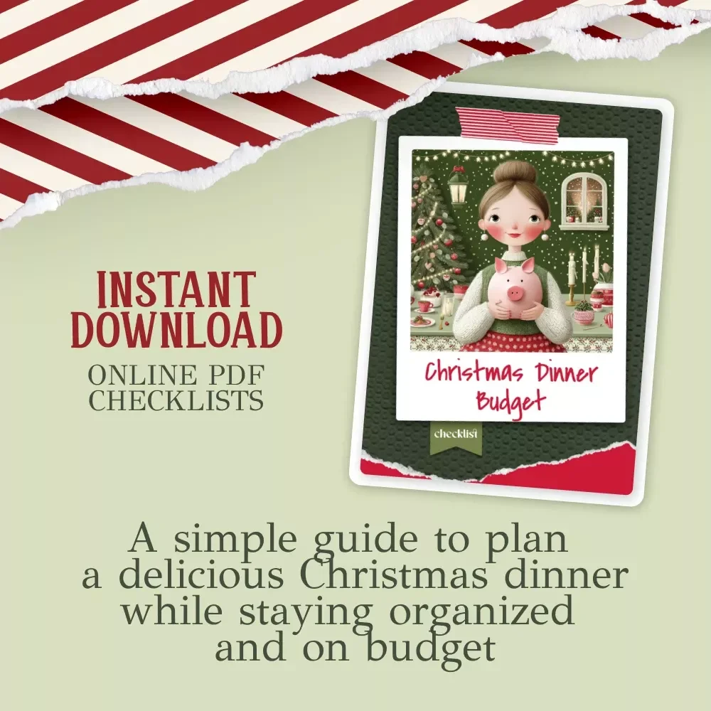 Christmas Dinner Budget Checklist | Holiday Meal Planner | Festive Savings Guide | how to budget for christmas dinner