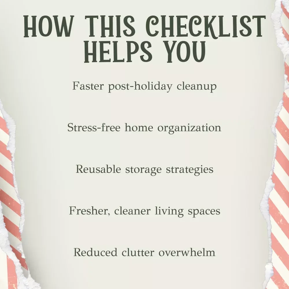 The Post-Christmas Reset | Holiday Home Cleanup Checklist | Instant Digital Download | how to make a post-christmas cleanup checklist Guide