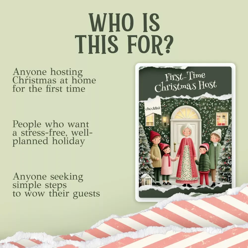 First-Time Christmas Host Checklist | Holiday Planning Guide for Beginners | Stress-Free Hosting with tips for hosting your first christmas