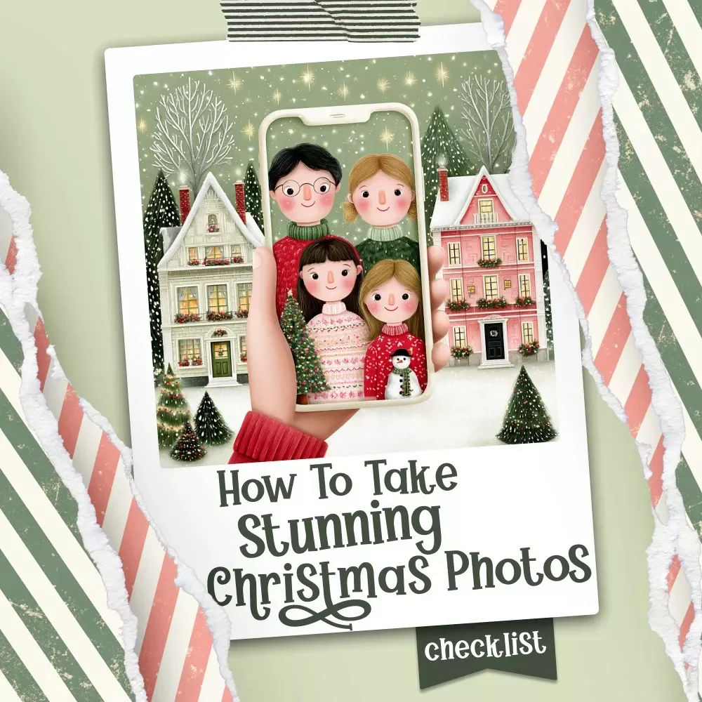 How to Take Stunning Christmas Photos – Printable Photography Checklist for Beginners | Holiday Photo Guide | how to take good christmas photos