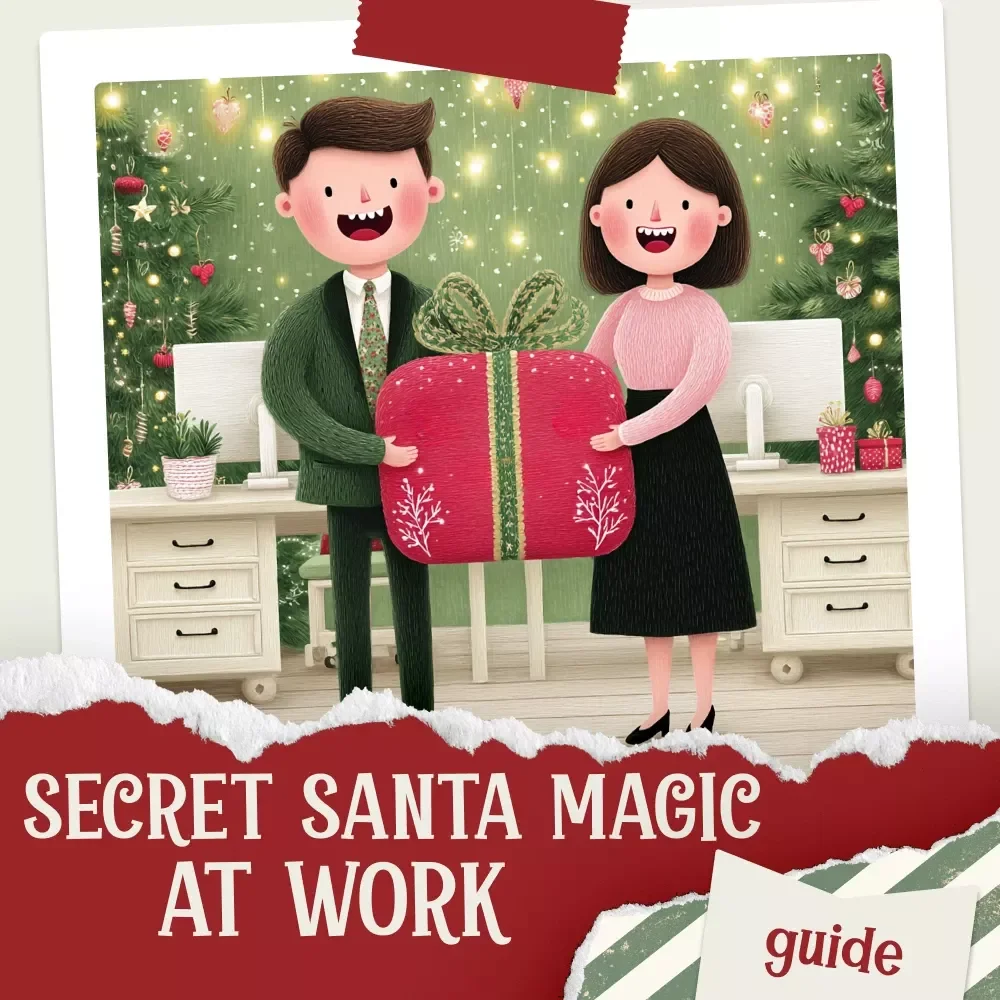 Secret Santa Magic at Work | Ultimate Office Secret Santa Ideas for Coworkers Guide | Workplace Holiday Gift Exchange eBook & Printable Checklist