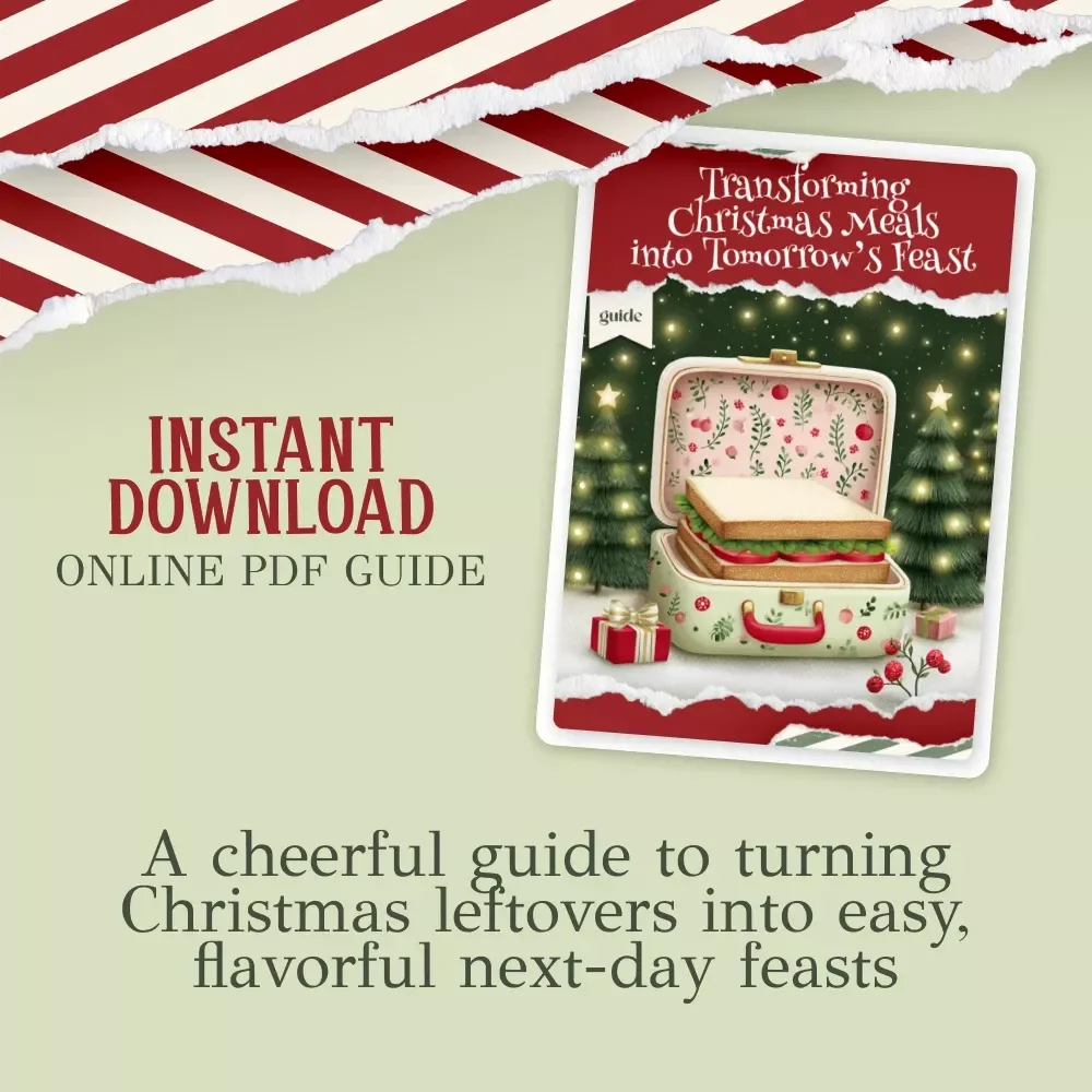 Transforming Christmas Meals into Tomorrow’s Feast | Holiday Leftover Guide for Creative Next-Day Recipes | How to Organise Christmas Leftovers for Next Day Meals | Festive Meal Planning eBook