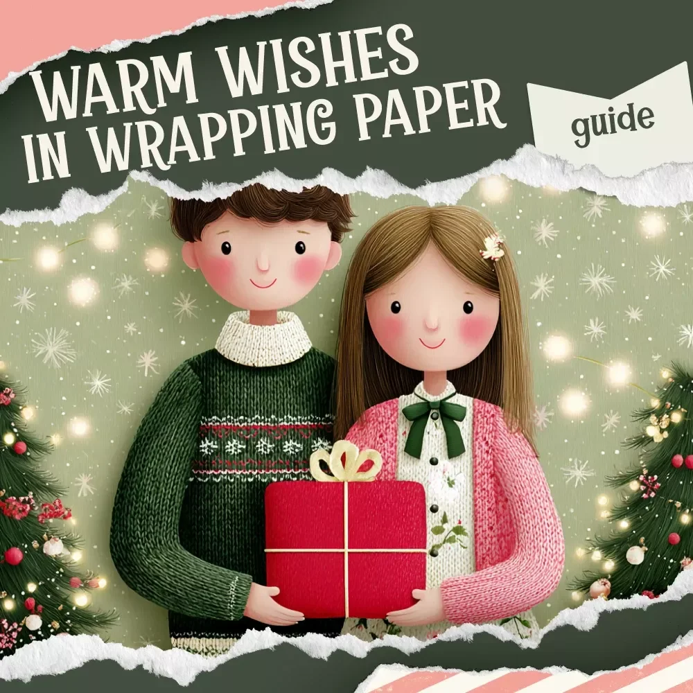 Warm Wishes in Wrapping Paper — Holiday Gift Guide eBook, Couples First Christmas Ideas, Digital Download, AI Gift Inspiration, Thoughtful Giving Tips