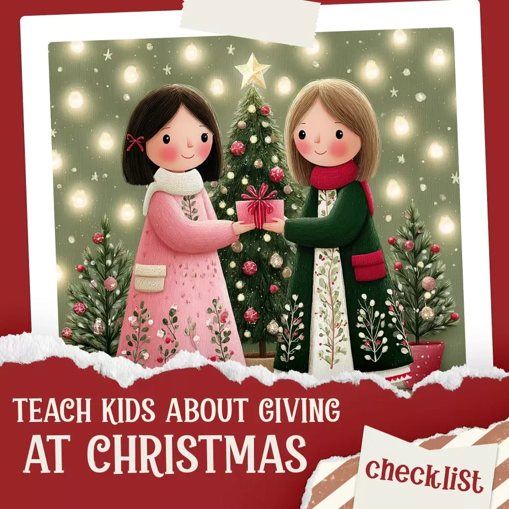 12 Joyful Ways to Teach Kids About Giving at Christmas – Printable Christmas Giving Guide for Families, Holiday Kindness Activities, Kids Gratitude & Generosity eBook