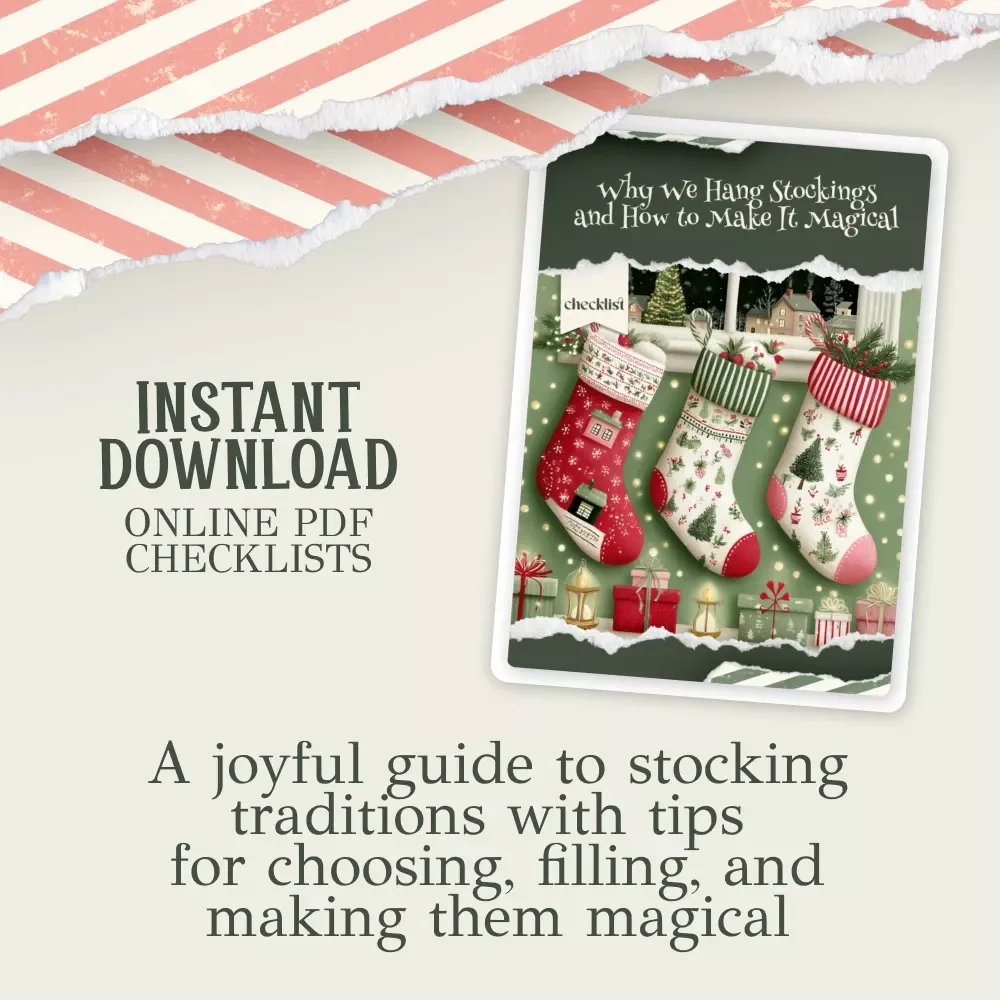 Why We Hang Stockings and How to Make It Magical | Printable Christmas Checklist | Holiday Tradition Guide | Festive Decor Ritual | why we hang stockings