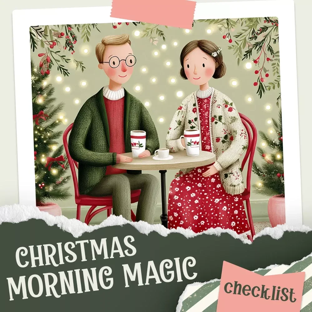 Christmas Morning Magic Checklist | Printable Holiday Routine Guide for Families | Festive Morning Planner | how to create a christmas morning routine