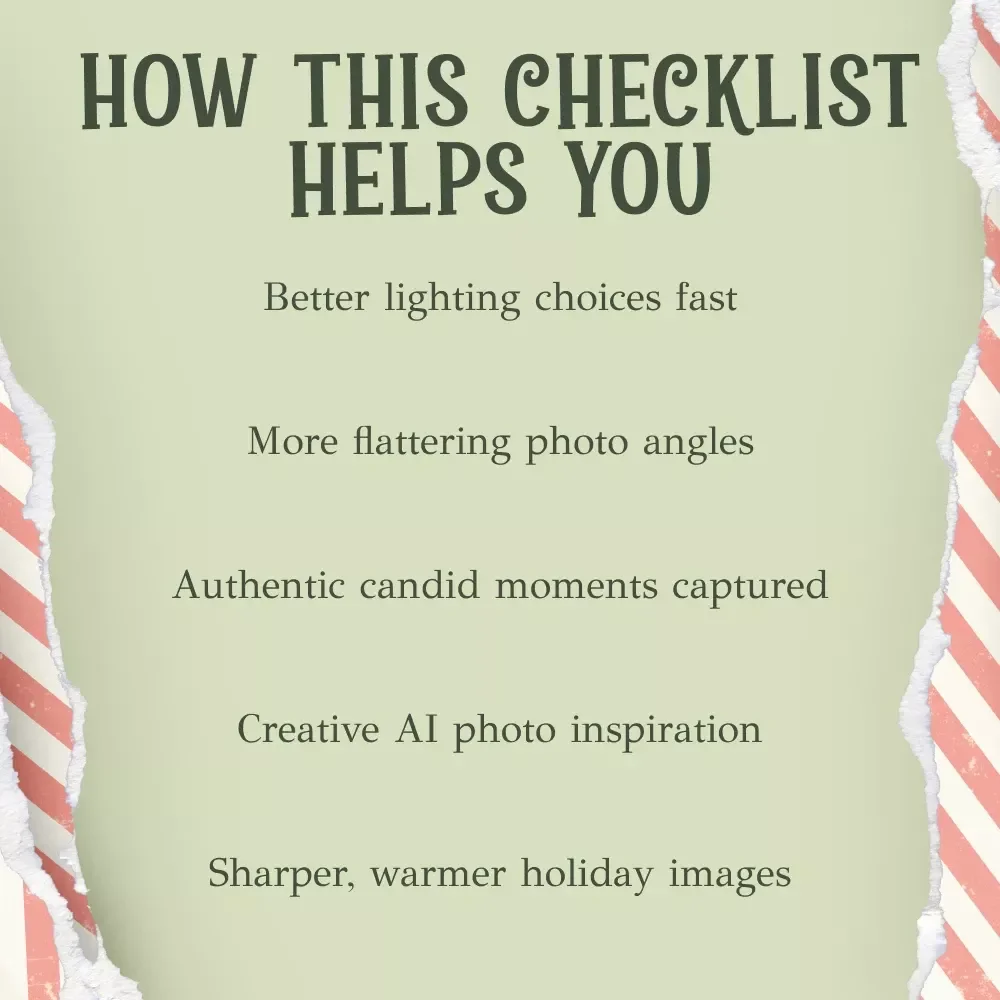 How to Take Stunning Christmas Photos – Printable Photography Checklist for Beginners | Holiday Photo Guide | how to take good christmas photos
