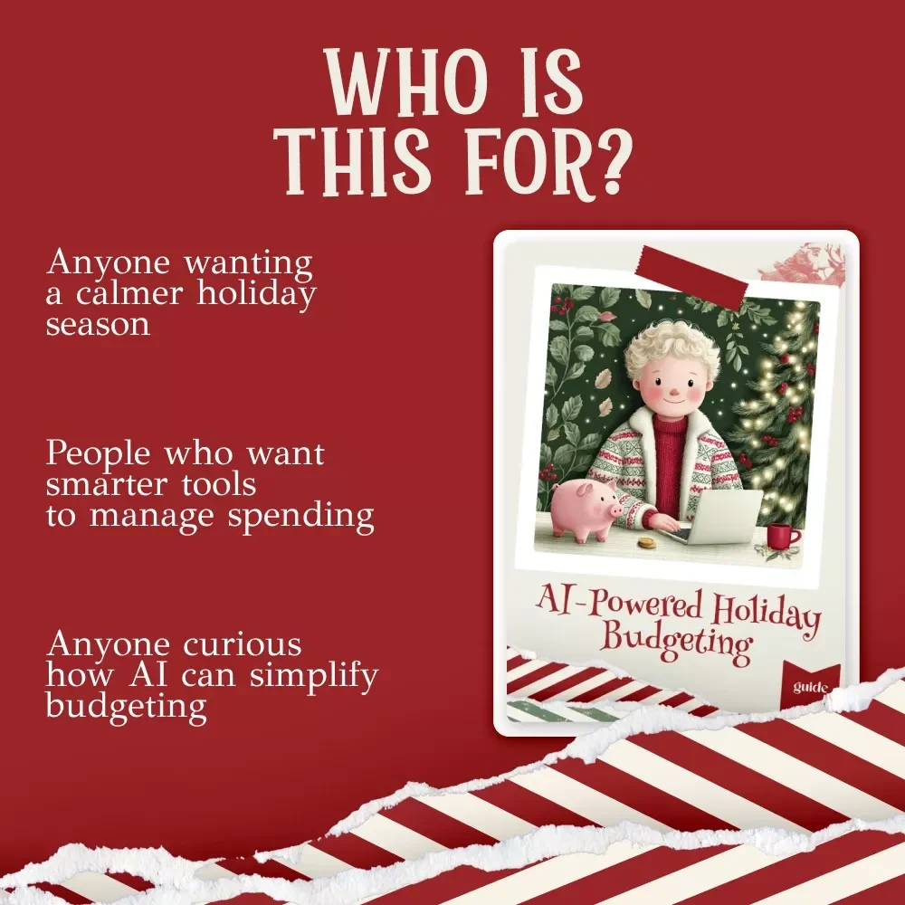 AI-Powered Holiday Budgeting Guide | Digital Download | Holiday Spending Planner | Smart Money Workbook | How to use ai to create a holiday budget spreadsheet