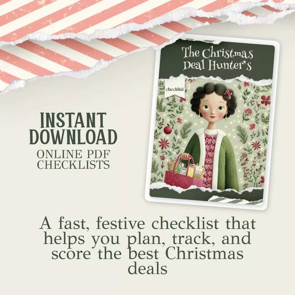 The Christmas Deal Hunter’s Checklist – Holiday Savings Planner, Budget & Gift Guide | Printable Digital Checklist for Smart Shoppers | how to find deals before christmas | Pre-Christmas Deal Strategy