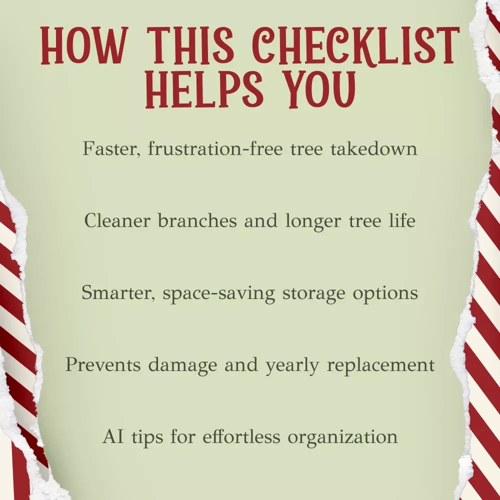 How to Put Your Tree to Sleep Until Next Year | Holiday Storage Checklist | Digital Download | how to store your artificial christmas tree after the season | Christmas Organization Guide