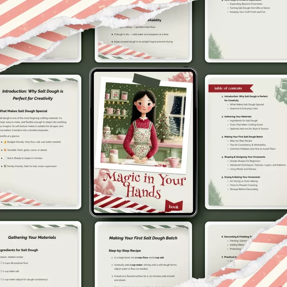 Magic in Your Hands – Salt Dough Crafting Guide | DIY Ornament eBook | Creative Crafting for Families, Beginners & Makers | Digital Download