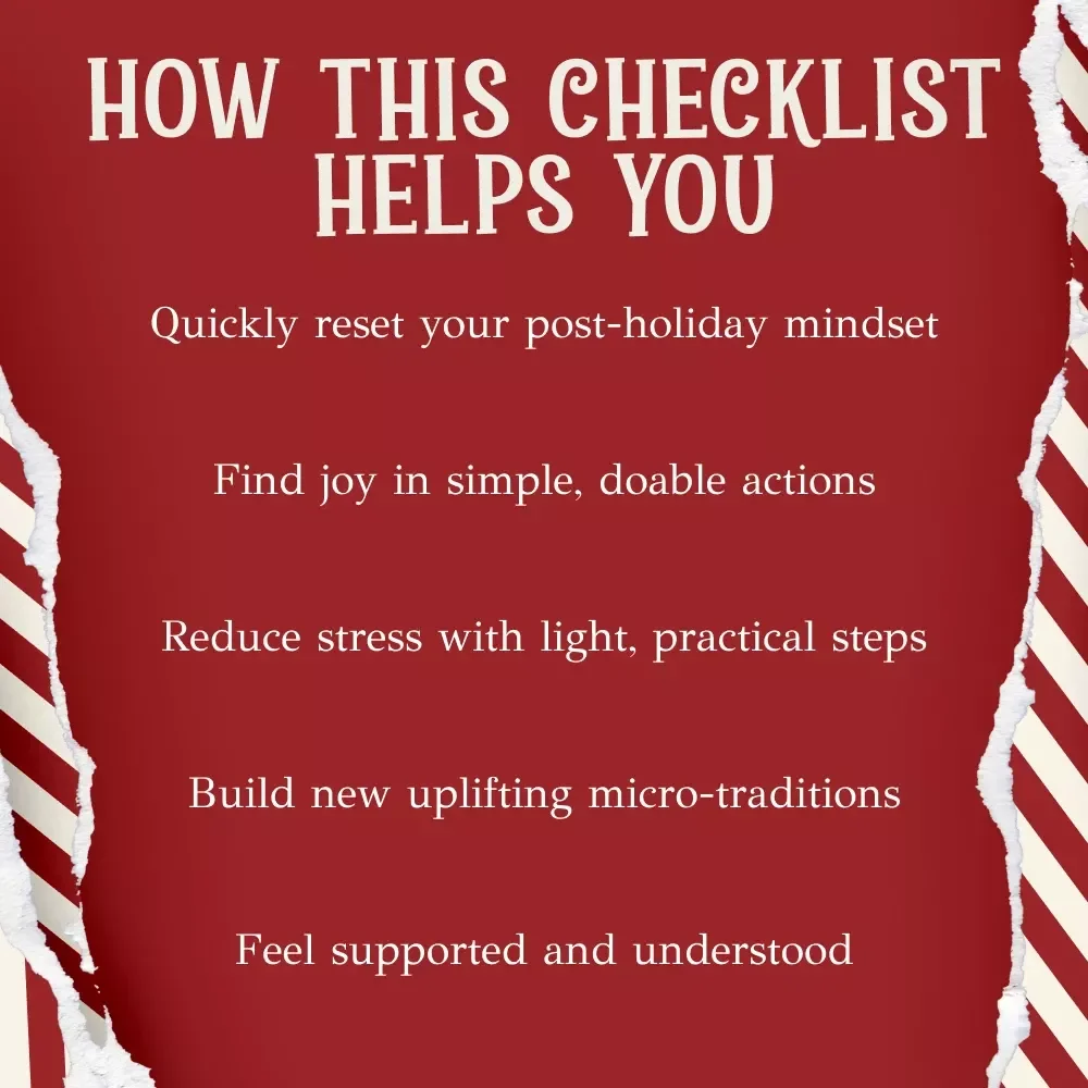 The Anti-Disappointment Christmas Checklist | Holiday Reset Digital Checklist for When Festivities Fall Flat | What to Do When You're Disappointed With Christmas Guide